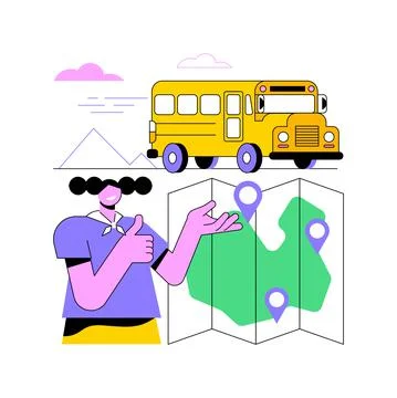 Field trip abstract concept vector illustration. Stock Illustration