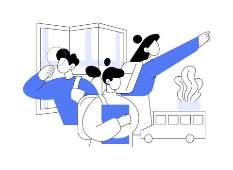 Field trip abstract concept vector illustration. 스톡 일러스트