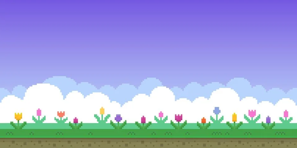 Field of tulips Illustrazione stock