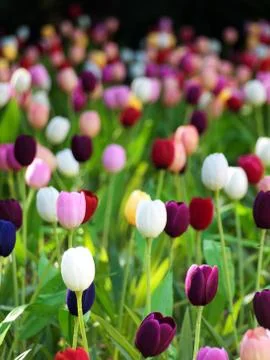 Field of tulips Foto stock