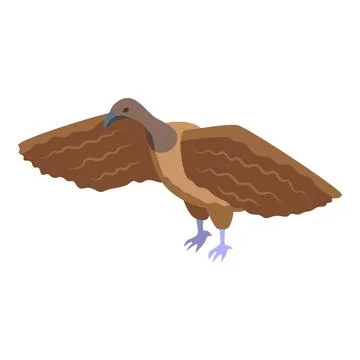 Field vulture icon isometric vector. Evil bird Illustrazione stock