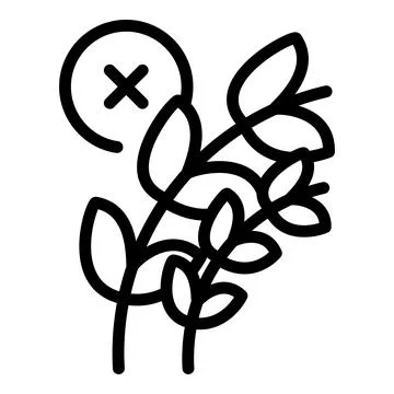Field wheat icon outline vector. Grain product Ilustración de archivo