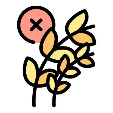 Field wheat icon vector flat Stock Illustration