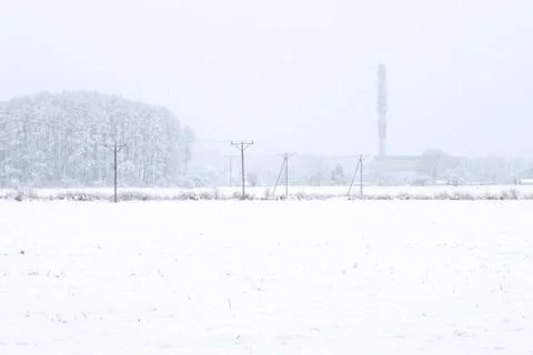 Field in winter Stock Photos