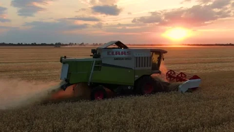 Field work at sunset Stock Footage 137492363