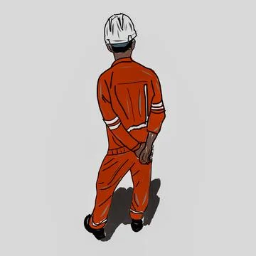 Field worker illustration Stock Illustration