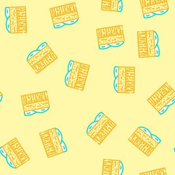 Field yellow ripe wheat vector seamless pattern 스톡 일러스트