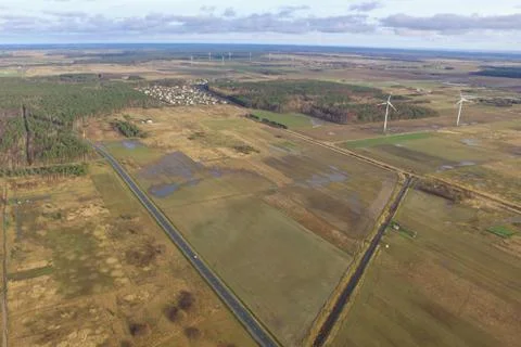 Fields from above Stock Photos