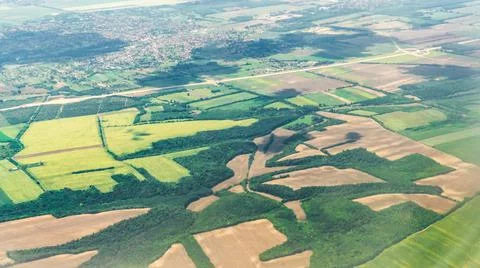Fields from above Stock Photos