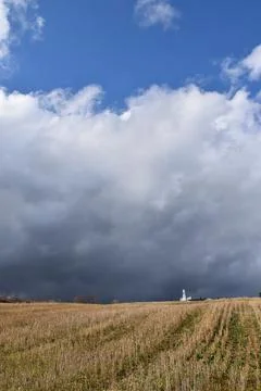 Fields after the autumn harvest Stock Photos
