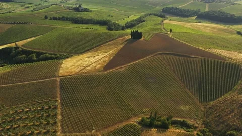 Fields and hills from the top Stock Footage 131612604