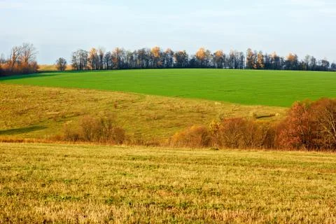 Fields and meadows in autumn Stock Photos