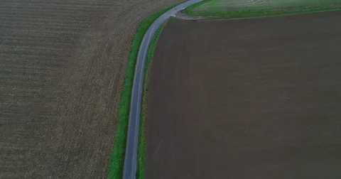 Fields and road Stock Footage 83085448