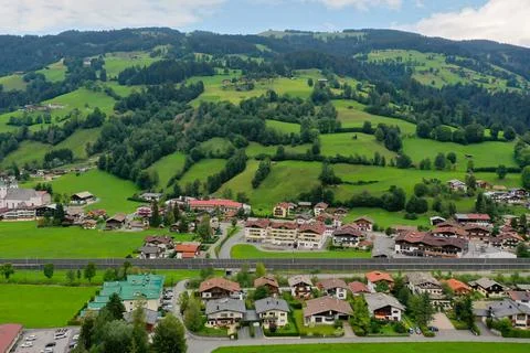 Fields of Brixen im Thale Stock Photos