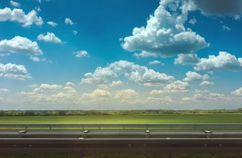Fields in central Serbia in spring 스톡 사진