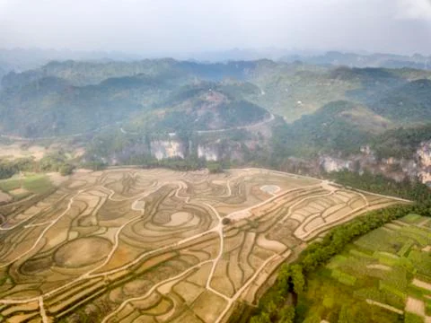 The fields in Chongzuo Stock Photos