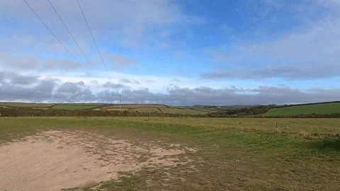 Fields Cornwall England Stock Footage 162256429