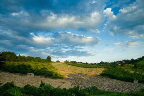 Fields in countryside Stock Photos