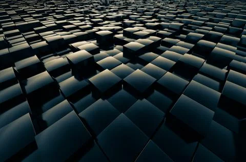 Fields cubic abstract Stock Illustration