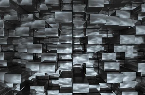 Fields cubic abstract Stock Illustration