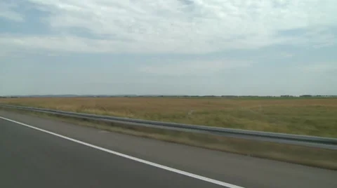 Fields during drive Stock Footage 8576791