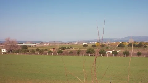 Fields in early spring Stock Footage 105084484
