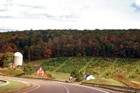 Fields off the highway 写真素材