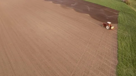 Fields irrigation in spring Stock Footage 49542327