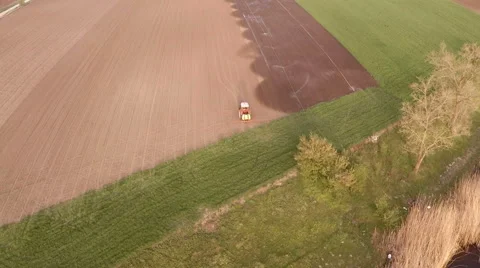 Fields irrigation in spring Stock Footage 49542489