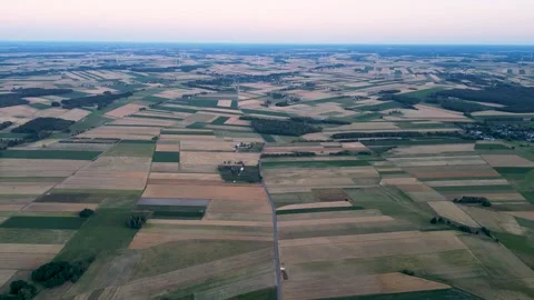 Fields in Mazowsze region of Poland Stock Footage 315532729