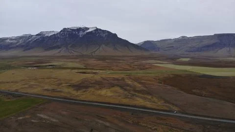 Fields, meadows and mountains of Iceland without vegetation. Stock Photos