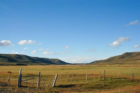 Fields with mountains 스톡 사진