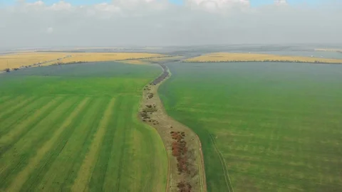Fields Near the Highway 库存影片 107562093