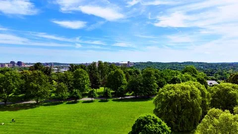 Fields of a Park - Upper Onondaga Park - Syracuse, NY Stockfoto's