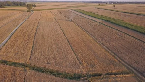 Fields seen from above. Видео 93530506