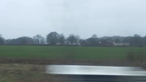 Fields Skipping Past at High Speeds Stock Footage 88997177