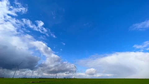 Fields under stormy clouds at springtime Stock Footage 237254377