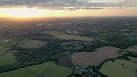 Fields view new milton sunset  Video stock 257905274