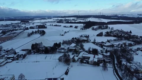 Fields, Winter, Germany, Panoramic view Video stock 329935755