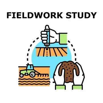 Fieldwork study research analyzing agriculture production process イラスト素材