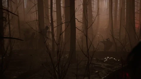 A fierce battle to repel the zombie attack and kill them 04 Stock Footage 232167853