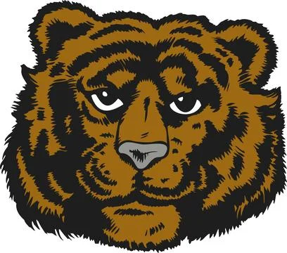 Fierce Bear Head Mascot Logo Stock Illustration