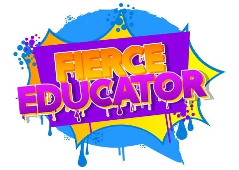 Fierce Educator. Graffiti tag. Abstract modern street art decoration perfor.. Stock Illustration