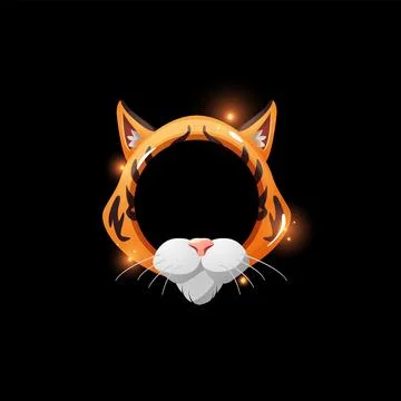 Fierce tiger face game avatar vector illustration Stock Illustration