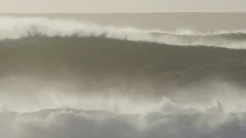 Fierce waves in the ocean Stock Footage 86172202