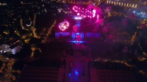 FierworkBarsaManjuic Video stock 127361251