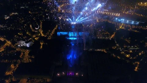 FierworkBarsaManjuic Video stock 127361327