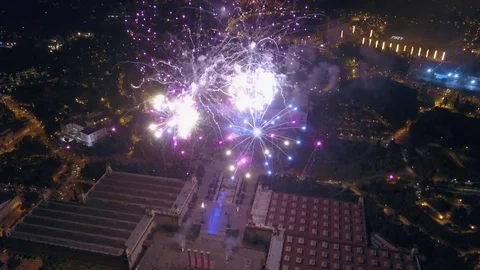 FierworkBarsaManjuic Video stock 127361874