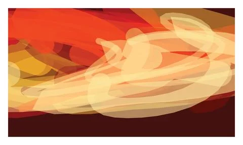 Fiery abstract art with bold organic shapes and warm blended colors creatin.. Stock Illustration