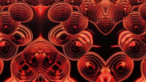 Fiery Abstract Fractal Pattern Animation Stock-Footage 334154437